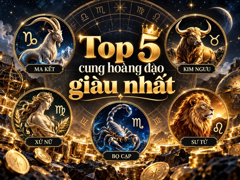 Top 5 cung hoàng đạo giàu nhất là bảng xếp hạng mang tính giải trí